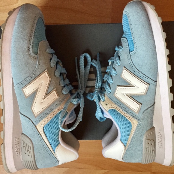 New Balance Classics Womens 574 Baby Blue Size 6B - Picture 2 of 7